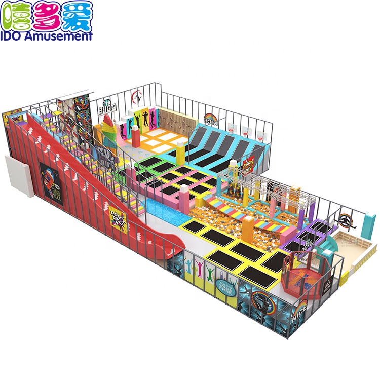 PriceList for Bungee Jumping Trampoline Park - Safety Children Bounce Indoor Trampoline Park Near Me – IDO Amusement