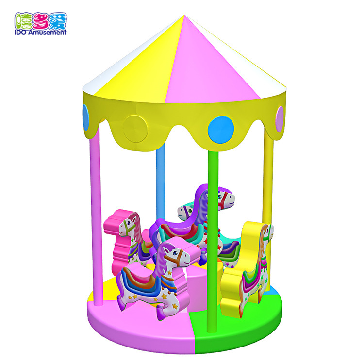 Children Indoor Electric Playground Equipment Soft Play Carousel Swing
