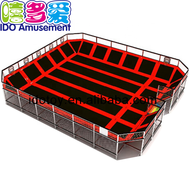 Wholesale Large Trampoline Park - Popular High Quality Gymnastics Trampolines with Safety Net and Foam Pit Square Trampolines – IDO Amusement