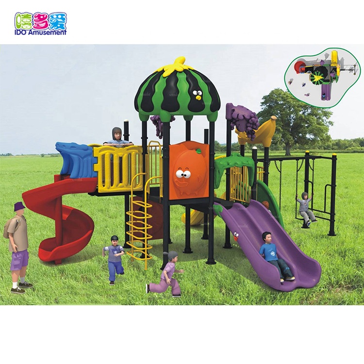 Double Tema Plastic Baby Kids Swing Ug Slide Play Set Playground Equipment