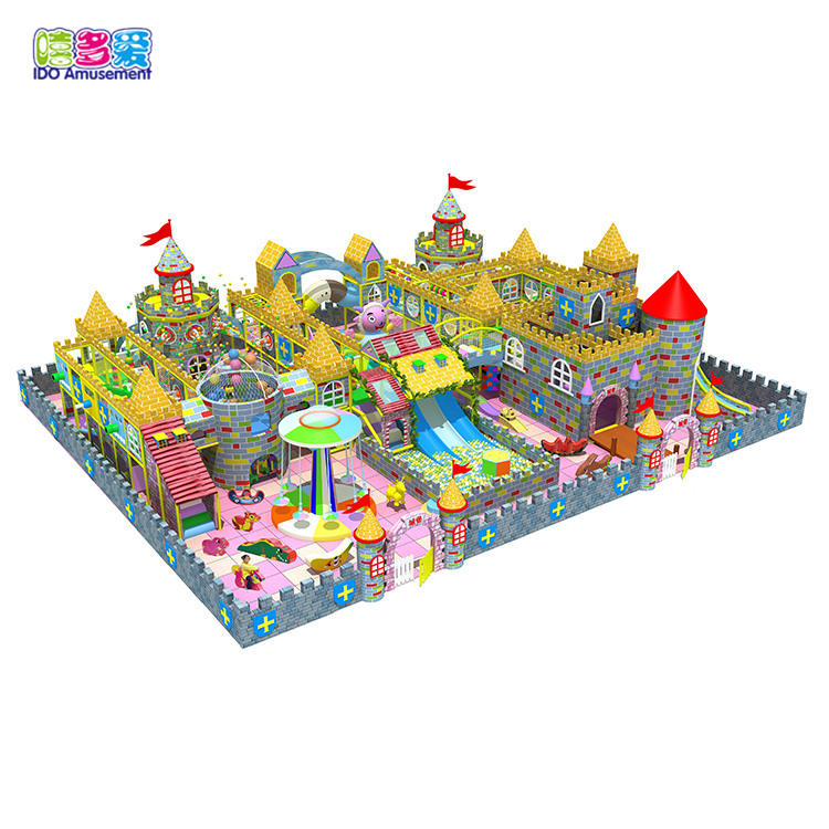New Design Multi-Functional For Sale Castle Theme Children Playground Indoor Slide