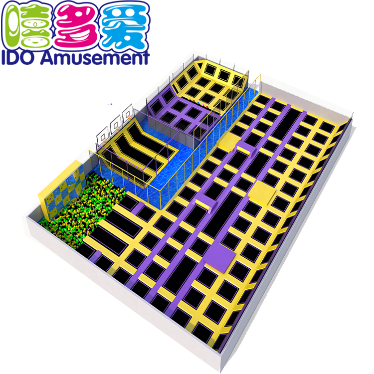 Hot New Products Jumping Mat Trampoline Park - Large Trampoline Jump Bed Indoor Park Adventure Equipment – IDO Amusement