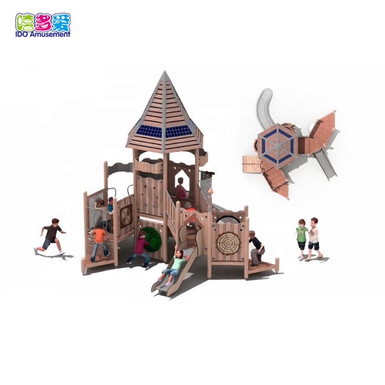 High Quality Wooden Playground Equipment Outdoor – Children Commercial Wooden Outside Playground Equipment For School – IDO Amusement