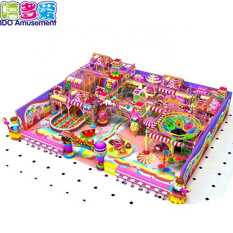 Candy Themed Customized Wholesale Kids Games Commercial Zone Indoor Soft Playground Equipment