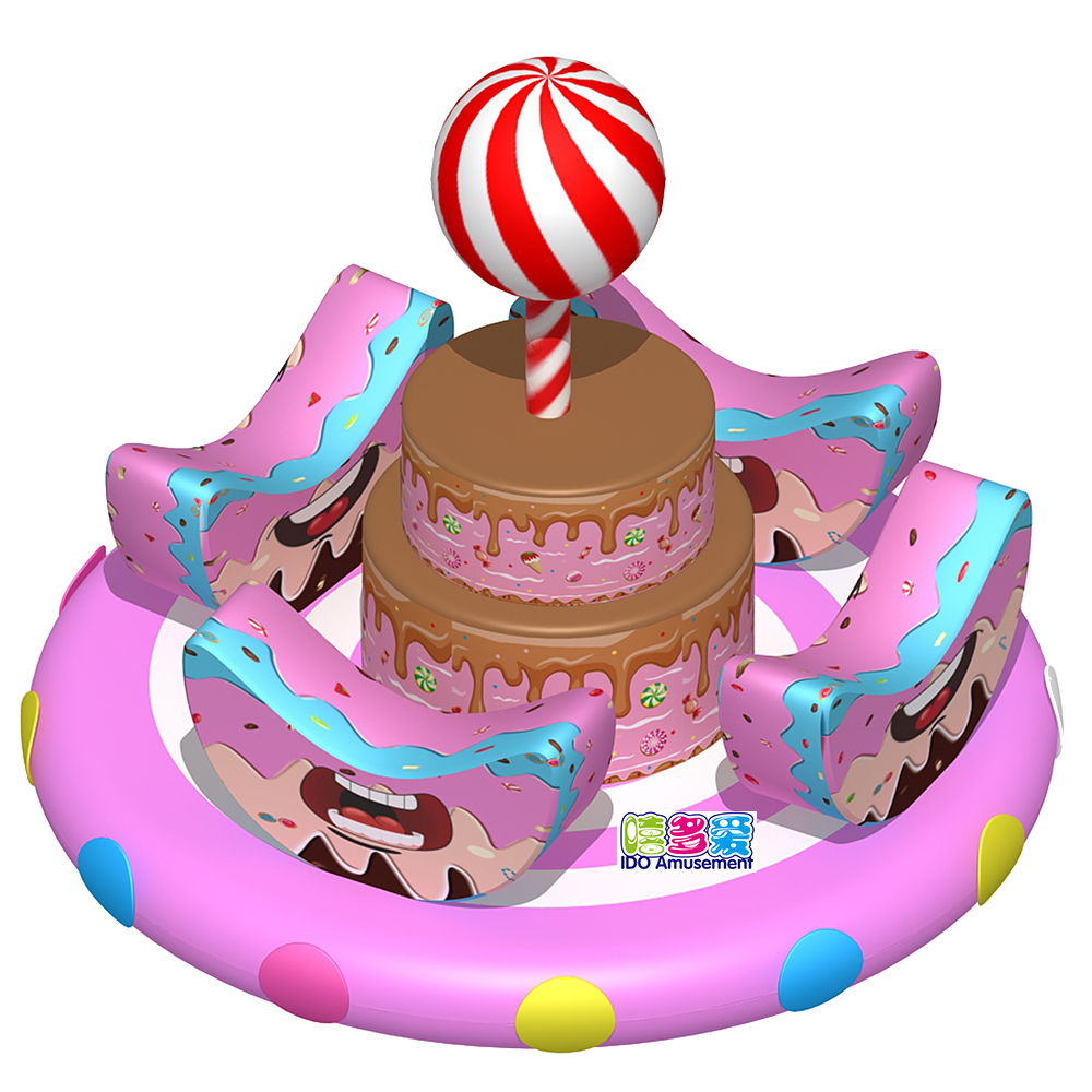 2019 Latest Indoor Playground Electric Equipment Candy Cake Soft Play Turntable for Kids Children Toddler