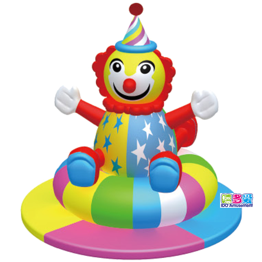 Clown-shape Inflatable Turntable Electric Indoor Playground Soft Play Equipment Outdoor Playhouse Bounce Area Hot Sales for Kids