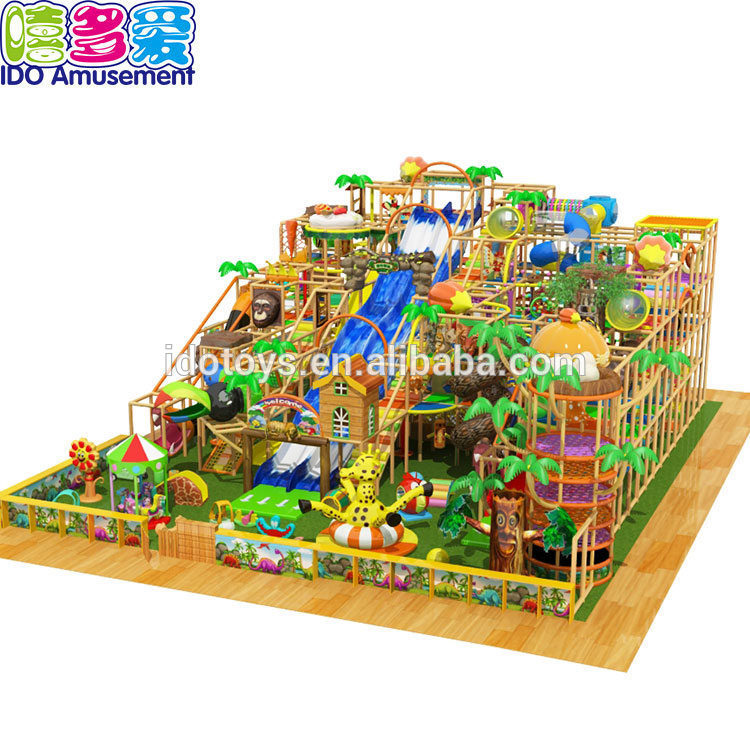 Forest theme cute animal indoor playground south africa with ball pool