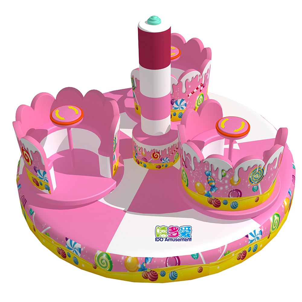 2019 Hot Sales Indoor Playground Manual Equipment Sweet Candy Soft Play Turntable for Kids Children Toddler