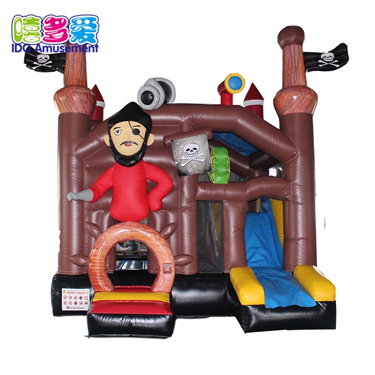 Good Quality Jumping Castles - 4.5*4.5*4M Pirate Theme Children Play Air Bounce Slide Castle Inflatable – IDO Amusement