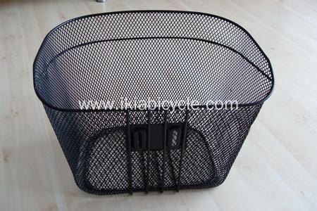 Black Steel Basket Front Bicycle Basket