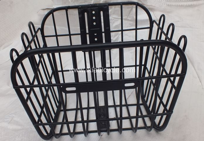 Black Front Bicycle Basket Steel Basket