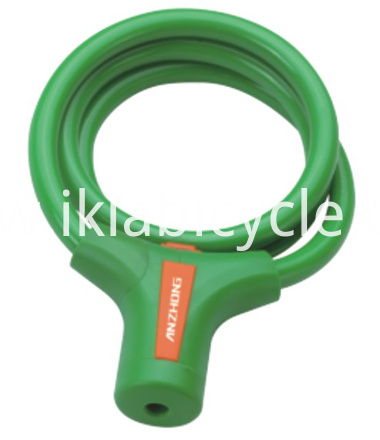 Green Color Bike Lock Steel Cable Lock