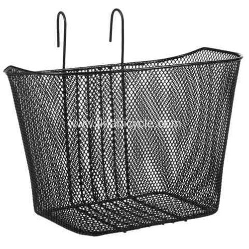 Black Steel Wire Bicycle Basket