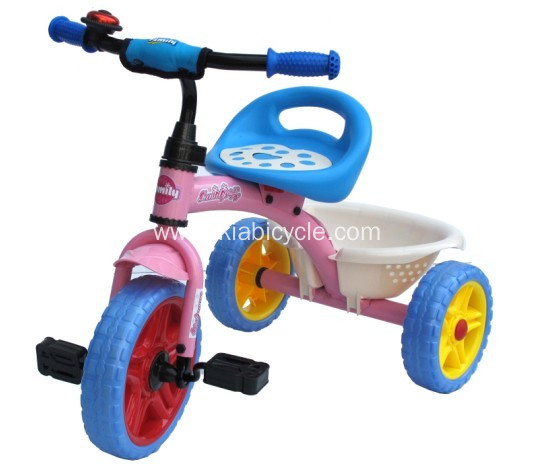 Kids Metal Tricycle with Back Seat 3 Wheels