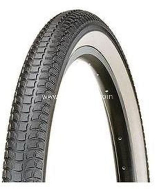 Black Rubber Bike Tire with Kinds Flowers