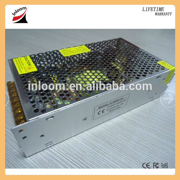 Factory price Single output Switching power supply ,LED power supply 200Wwith UL,CE,FCC,CUL,KC,GS,CCC,ROHS certification