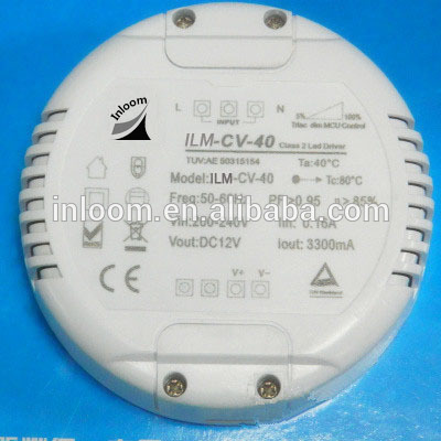 1-50W Dali dimmable Round LED driver