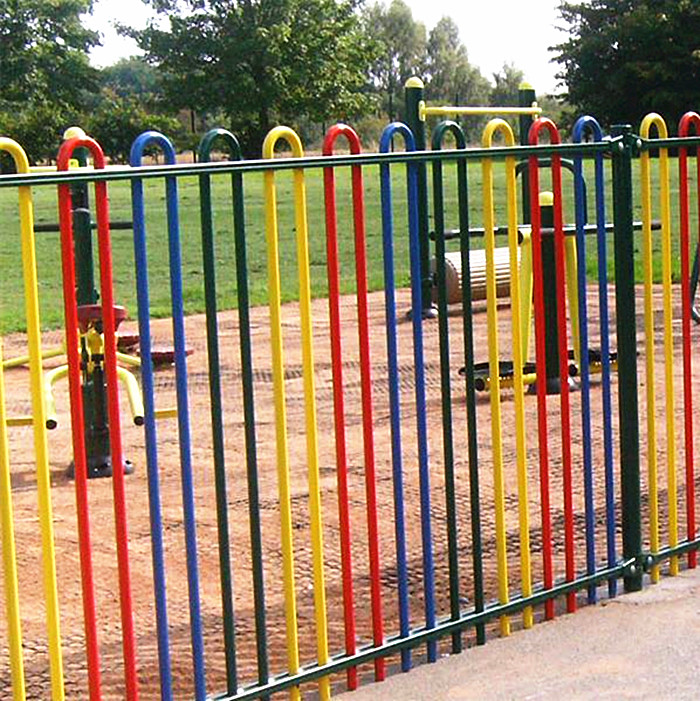 PVC coated Steel bow top fence