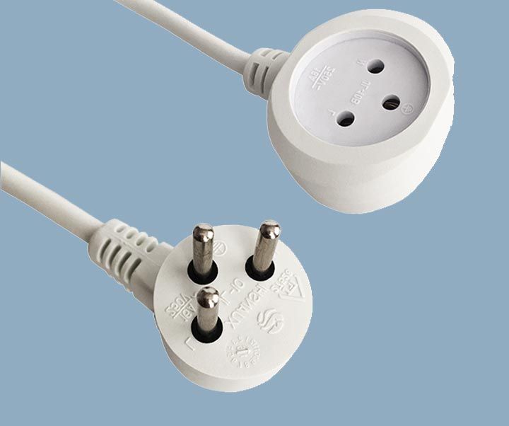16A 250V SI32 Plug Single Outlet Socket Extension Cord