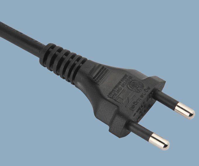 2 Pin Brazilian NBR 6147 Non-ground Plug Power Cord