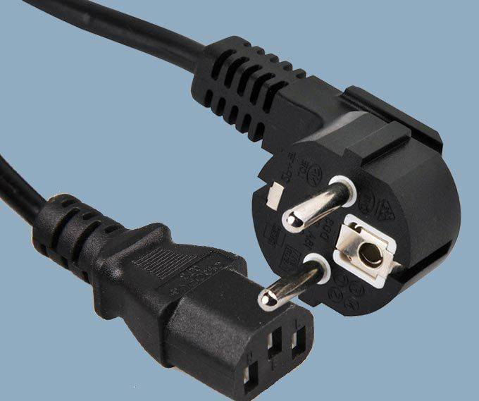 Indonesia SNI 3 Poles Plug to IEC 60320 C13 Power Cord