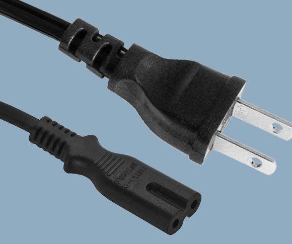 Japan JIS 8303 PSE JET 2-pole Plug To IEC 60320 C7 Power Cord
