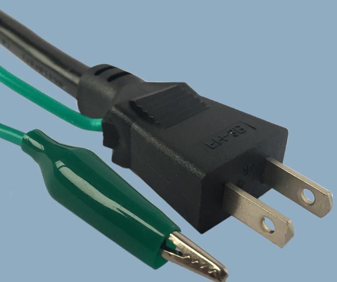 Japan JIS 8303 PSE JET Plug with Alligator Clip Power Cord