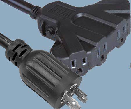 L14-30P Locking Plug 5-15R Receptacle Over Current Protector Extension Adapter Cord Set