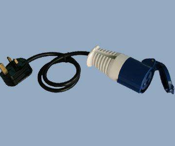 Extension Lead Adapter British 1363 Rewire-able Plug to CEE IEC 309 Socket