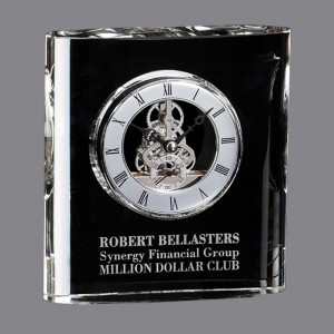 luxury advertising High quality desk crystal clock for gift  CRY791024