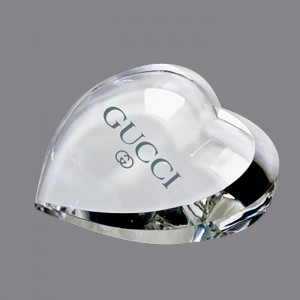 formato de corazón Custom Made artesanal de cristal Paperweight, CRY771057