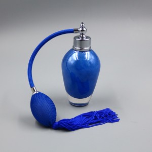 Charming beautiful  Glass Empty Refillable Perfume Bottle  with Spray Atomizer