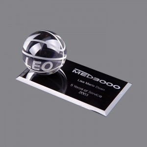 High quality glass paperweight with ball   CRY771058