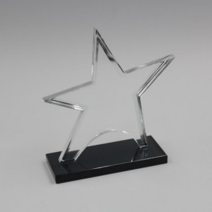 custom business star award trophy Clear Glass Trophy-GT821730