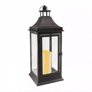 cheap rechargeable small stainless steel light Outdoor Metal Lantern