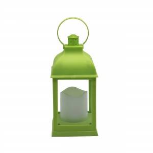 Green Decorative Realistic Fireplace – Battery Operated Lantern