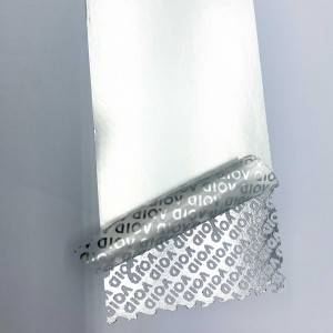 25 Micron Matt Silver Partial Transfer Void Material For Label Sticker Printing