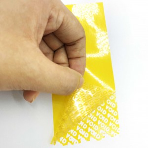 25 Micron Yellow Partial Transfer Void Security Printing Material