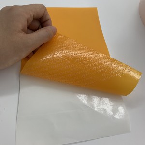50 Micron Orange Tamper Evident Non Transfer Void Open Vinyl Roll Material