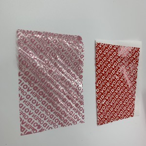 25 Micron Red Iyonke yokuGqithisela Void Label Open Printing Material