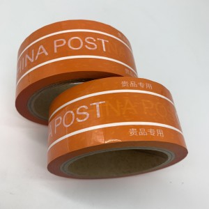 Custom Orange CHINA POST Transfer Void Tape For Box Package