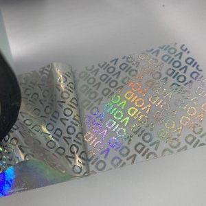 25 Micron Total Transfer Holographic Void Label Material