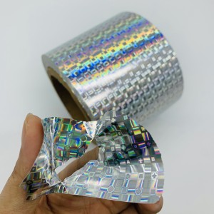 Hologram Unique Pattern Security Destructive Sticker Material,Anti-counterfeit Holographic Destructible Label Paper