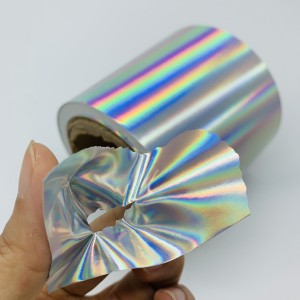 Security Plain Hologram Ultra Destructible Vinyl,Tamper Proof Holographic Fragile Sticker Paper Material