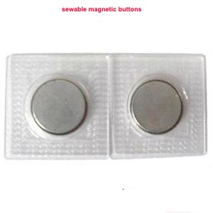 Sewable Waterproof Hidden  Plastic Cover Magnetic Button for clothes