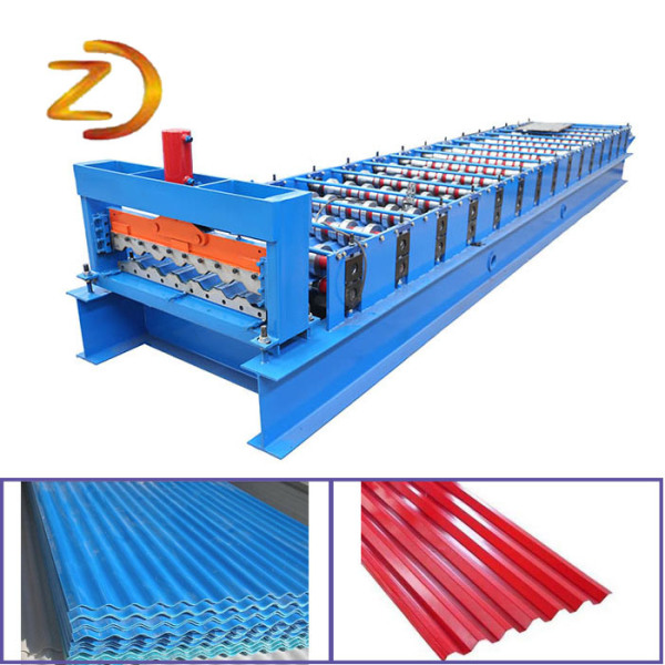 Manufactur standard Floor Decking Roll Forming Machinery - Corrugated Iron Sheet Roof Roll Forming Machine – Golden Integrity