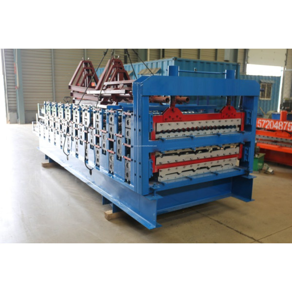 Three layer metal roof sheet rolling forming machine