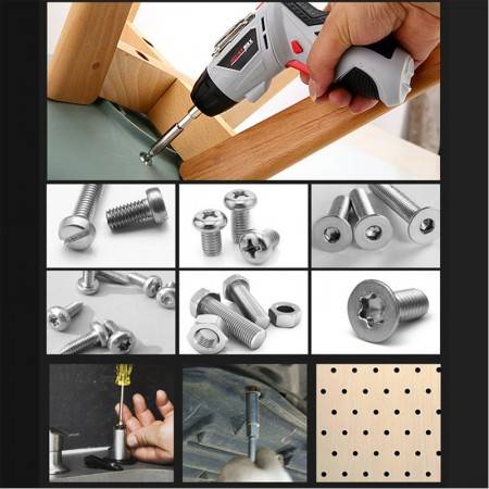 4.8V Electric Screwdriver Set Portable Cordless Drill 45 Bits Mini Cordless Power With LED Light Multi-function Power Tools