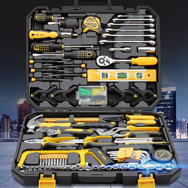 China Household Tool Set General Hand Tool Kit with Plastic Tool box  Storage Case Combination Hammer Socket Wrench Screwdriver Manufacturer and  Supplier