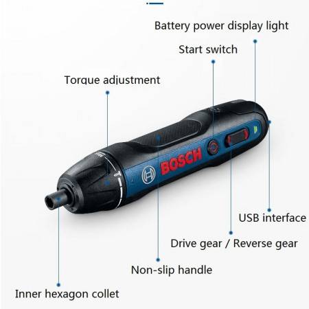 Go2 Electric Screwdriver Rechargeable Automatic Screwdriver Hand Drill Bosch Go 2 Multi-function Electric Batch Tool